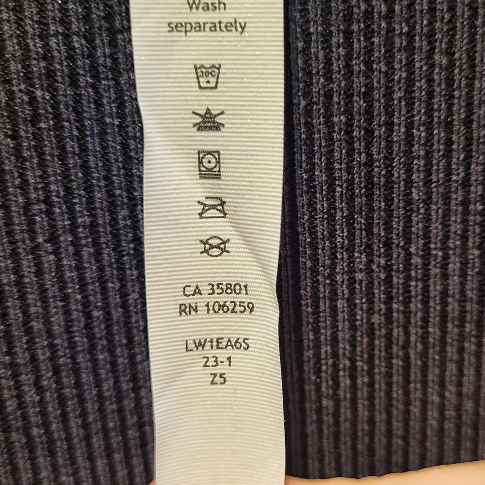 Lululemon Ribbed Softstreme T-Shirt Dress Black Short Sleeve Pockets Size 10 - Picture 8 of 9